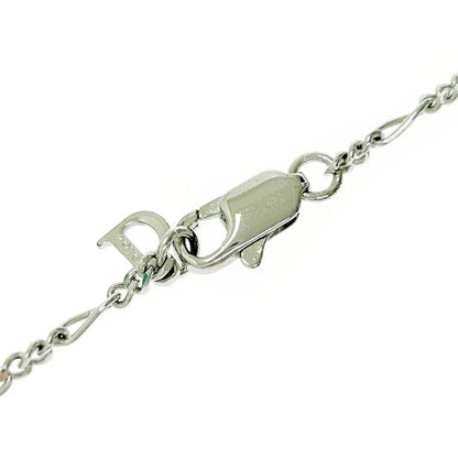 Christian Dior Metal Dior Logo Circle Necklace Silver 463834 Necklace
