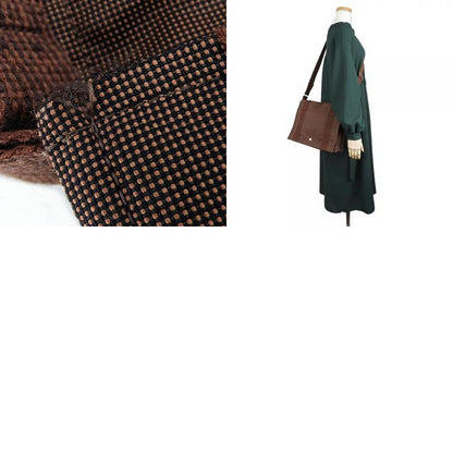 Hermes Shoulder Bag Bassas PM Her Line Canvas Brown Silver Hardware Casual