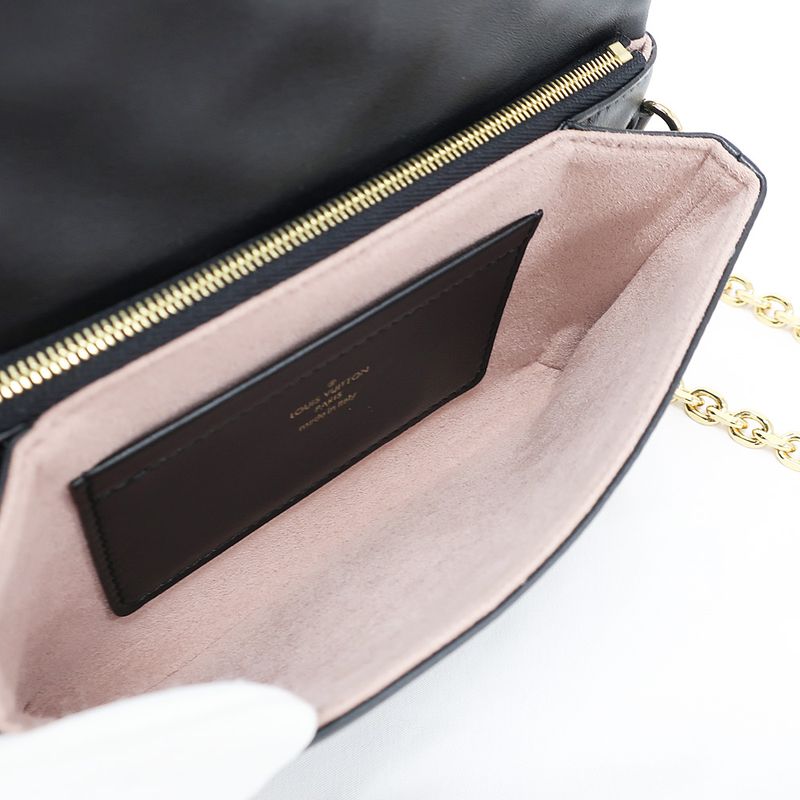 Louis Vuitton Pochette Cousin Shoulder Bag M82116 Monogram Black Gold