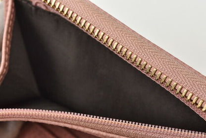 Gucci Wallet Preowned Gucci Foldable Wallet Gucci Swing Leather Light Pink