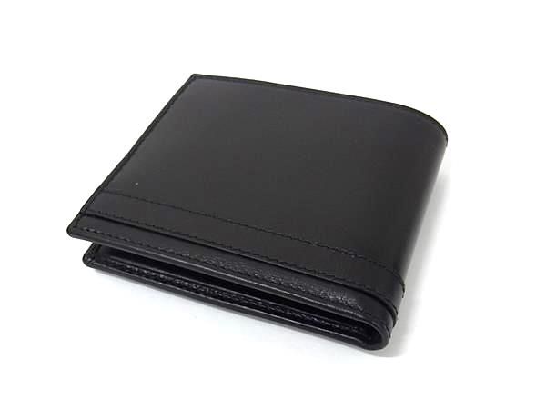 Gucci 233100 Interlocking G Leather Fold Wallet Men's Black Bk9579