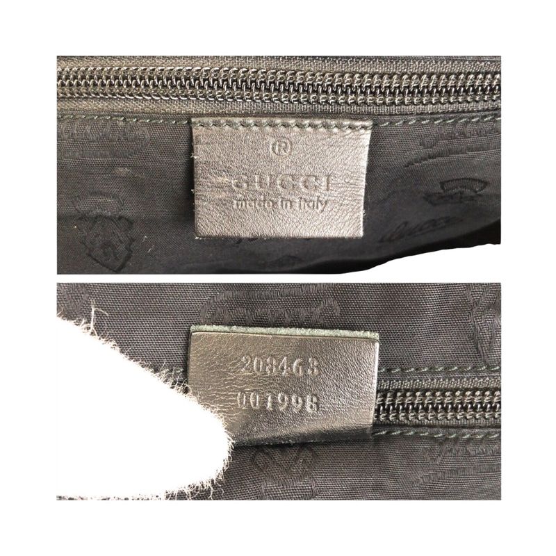 Gucci Imprime Black Silver Hardware PVC 208463 Business Bag Tote Men 505475