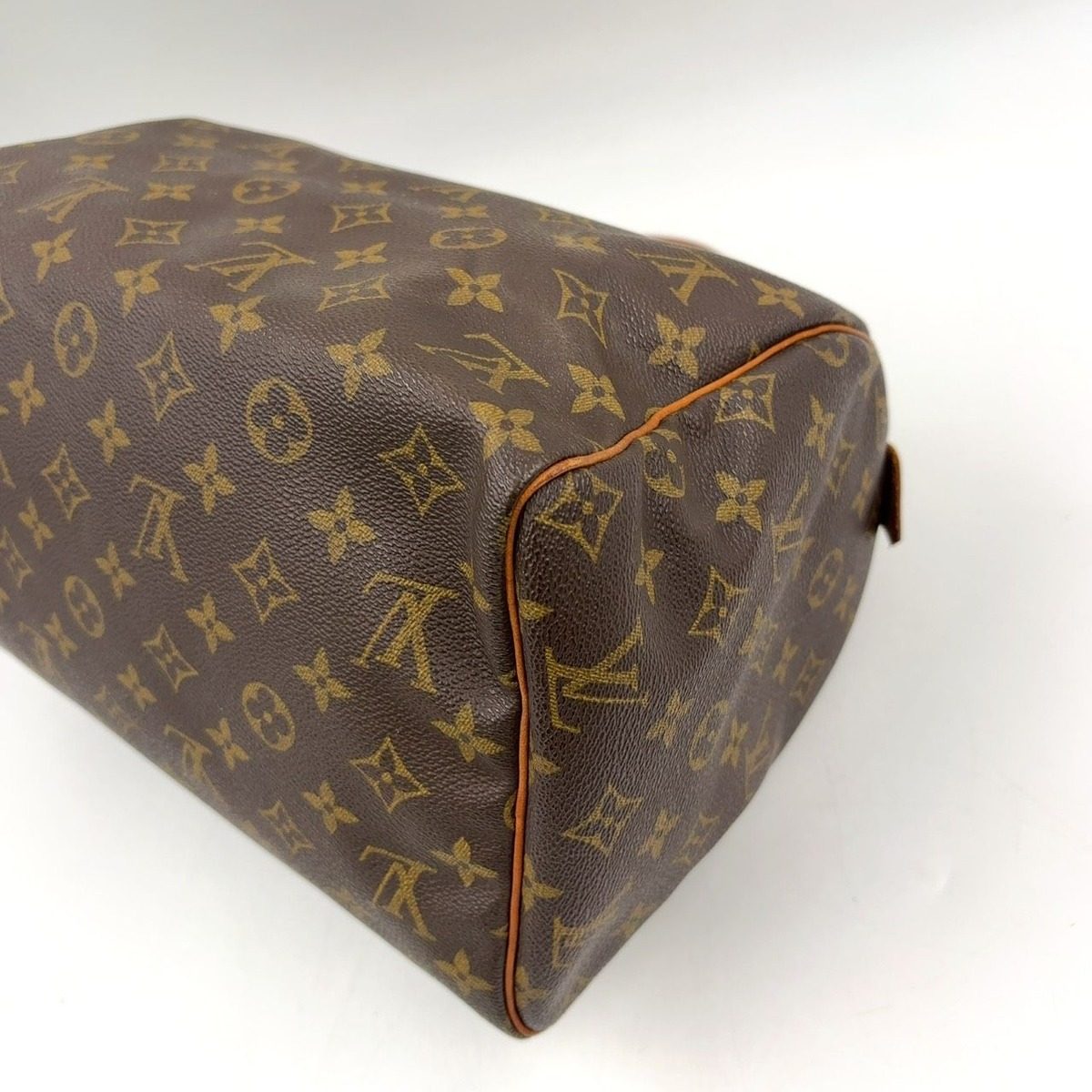 Louis Vuitton Speedy 30 Monogram Leather Brown Handbag Gold — view 7