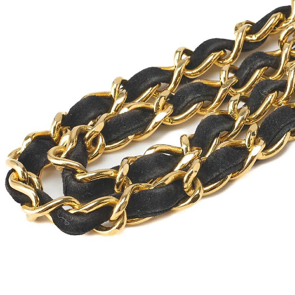 Chanel Shoulder Bag Tote Bag Round Flap Turnlock Chain Shoulder Suede Black