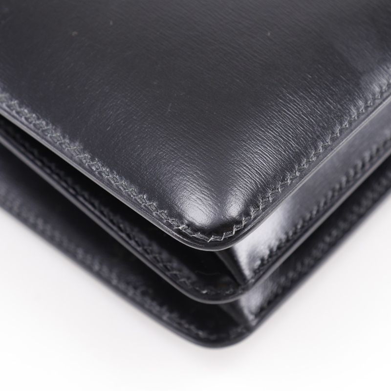 Hermes Vasco Vintage Box Calf Black 0M Ladies Handbag