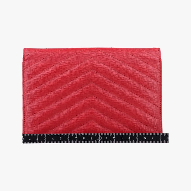 Yves Saint Laurentyves Saint Laurentmonogram Red Caviar Skin 393953 Gnc393953051