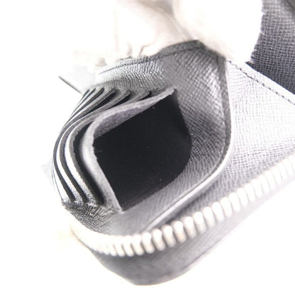 Louis Vuitton Zippy Wallet Vertical M32822 Taiga Black Ca1103 Unisex Long Wallet