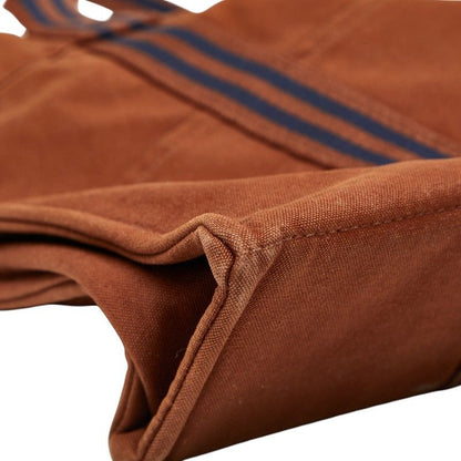 Hermes Fourre Tout Tote MM Brown Navy Canvas Women Hermes