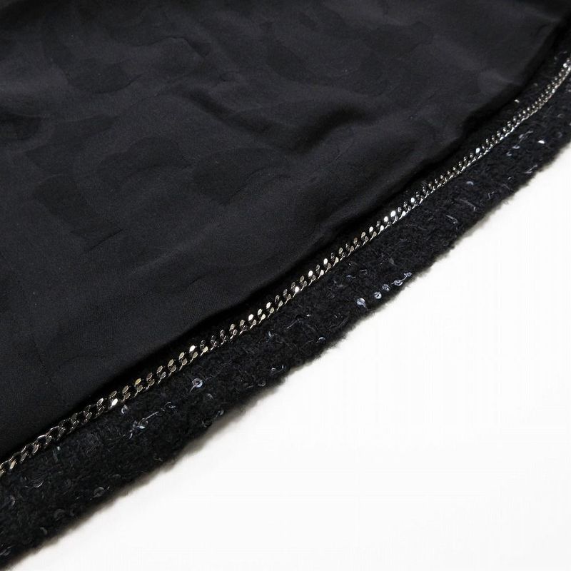 24aw Chanel Recent Model Glitter Tweed Jacket Double Breasted Coco Mark 40 M