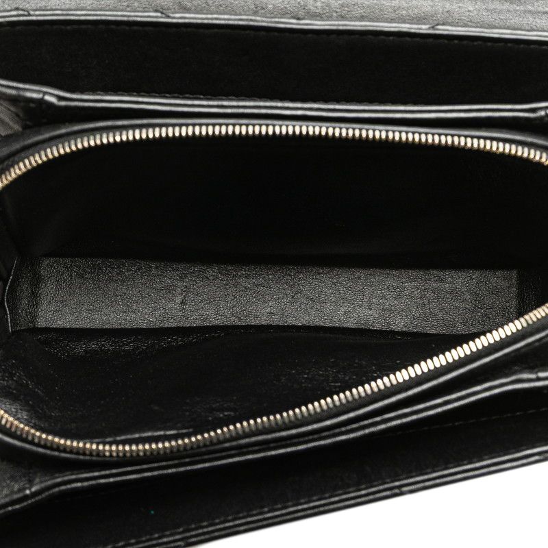 Chanel Chevron Coco Mark Chain Shoulder Bag Handbag Black Lambskin Ladies Chanel