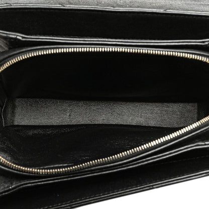 Chanel Chevron Coco Mark Chain Shoulder Bag Handbag Black Lambskin Ladies Chanel