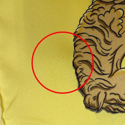 Hermes Carre 90 Carre 90 Scarf Ron Chien Walk To Scarf Hermes Yellow