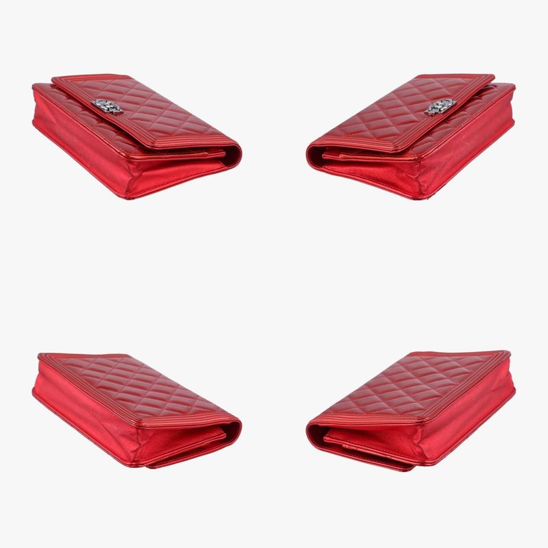 Chanel Boy Chanel Red Patent A68911 19500991