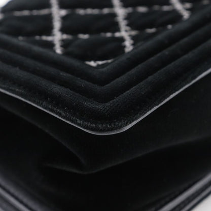 Chanel Boy Chanel 25 Chain Shoulder Matelasse Stitching Velour And Leather