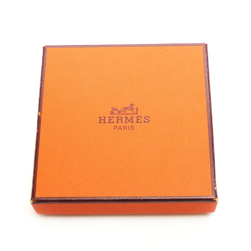 Hermes Bracelet Jumbo Breath Metal Leather Blue Gray Gold Hardware 2 Strands
