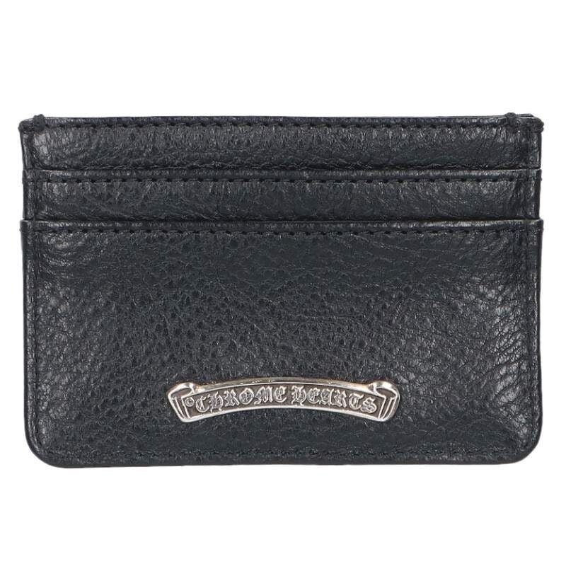 Chrome Hearts Double Side Leather Card Case Black