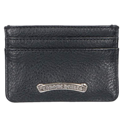 Chrome Hearts Double Side Leather Card Case Black