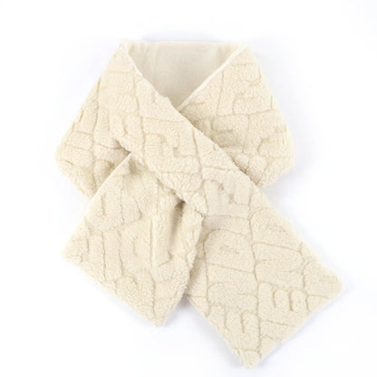 Fendi Camel Wool Logo Knit Scarf Ivory — view 4