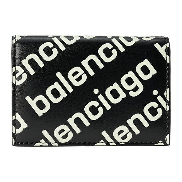 Balenciaga Trifold Wallet Cache Black White