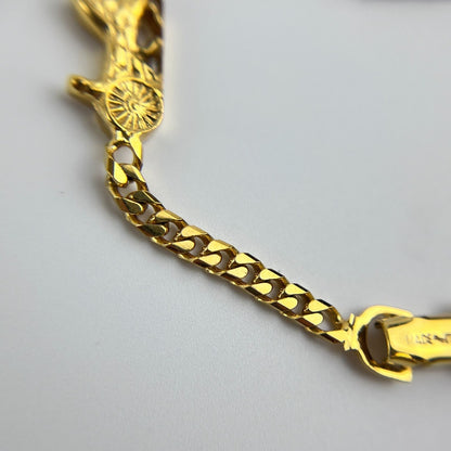Celine Logo Bracelet Bangle Gold Vintage — view 14