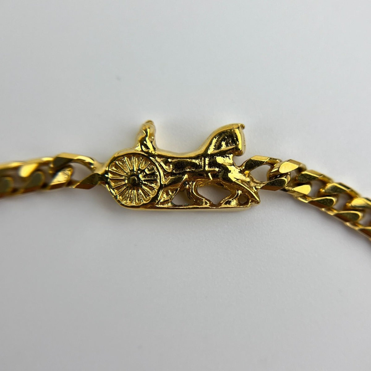 Celine Logo Bracelet Bangle Gold Vintage — view 10