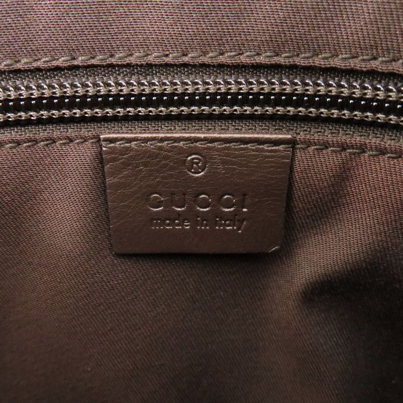 Gucci 145857 GG Canvas Brown Shoulder Bag Brown 0470 Gucci