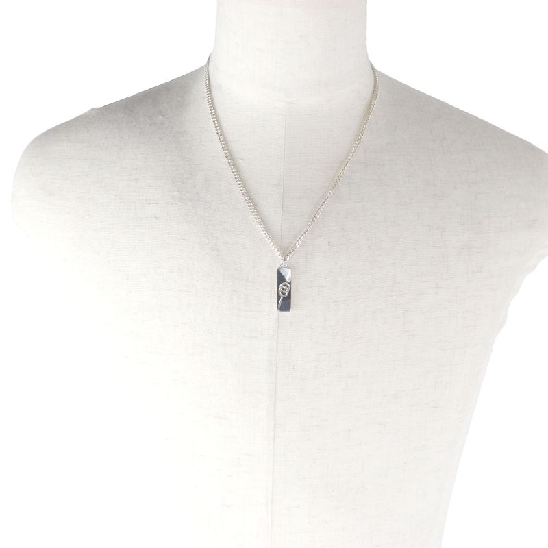 Gucci 774055 Diagonal Interlocking G Ag925 Chain Necklace Silver With Box And