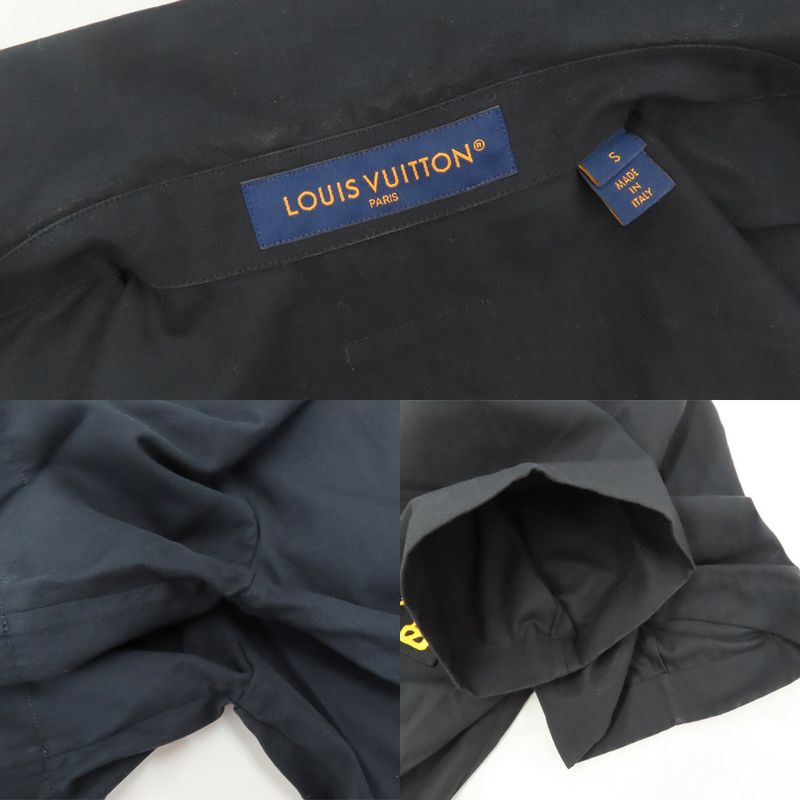 Louis Vuitton Short Sleeve Cotton Shirt 1afjho S Black Eiffel Pont