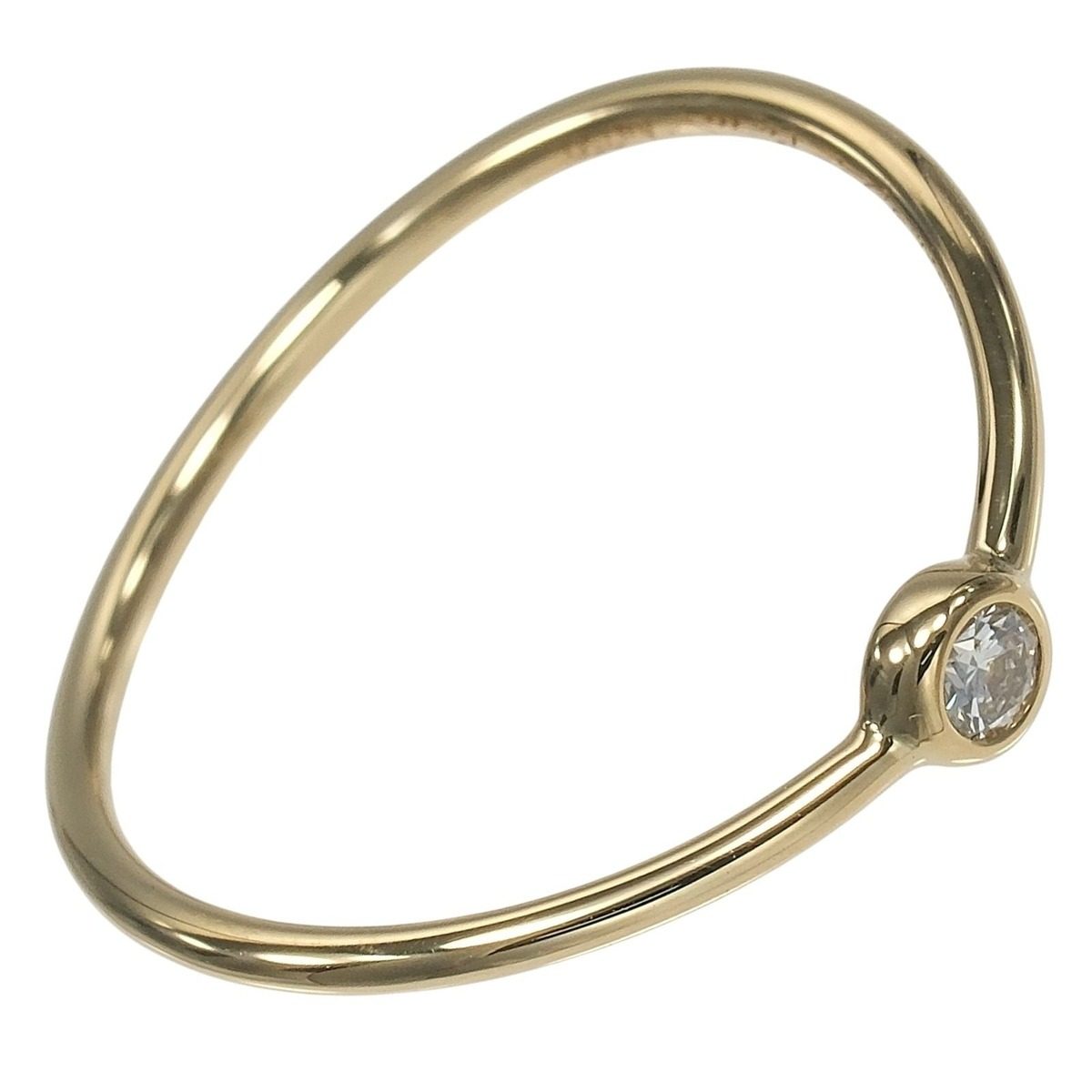 Tiffany & Co Wave Single Row 18k Yellow Gold Diamond Ring