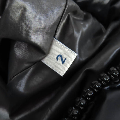 Moncler Maya Logo Patch Hooded Double Zip Down Jacket Black 2 — view 8