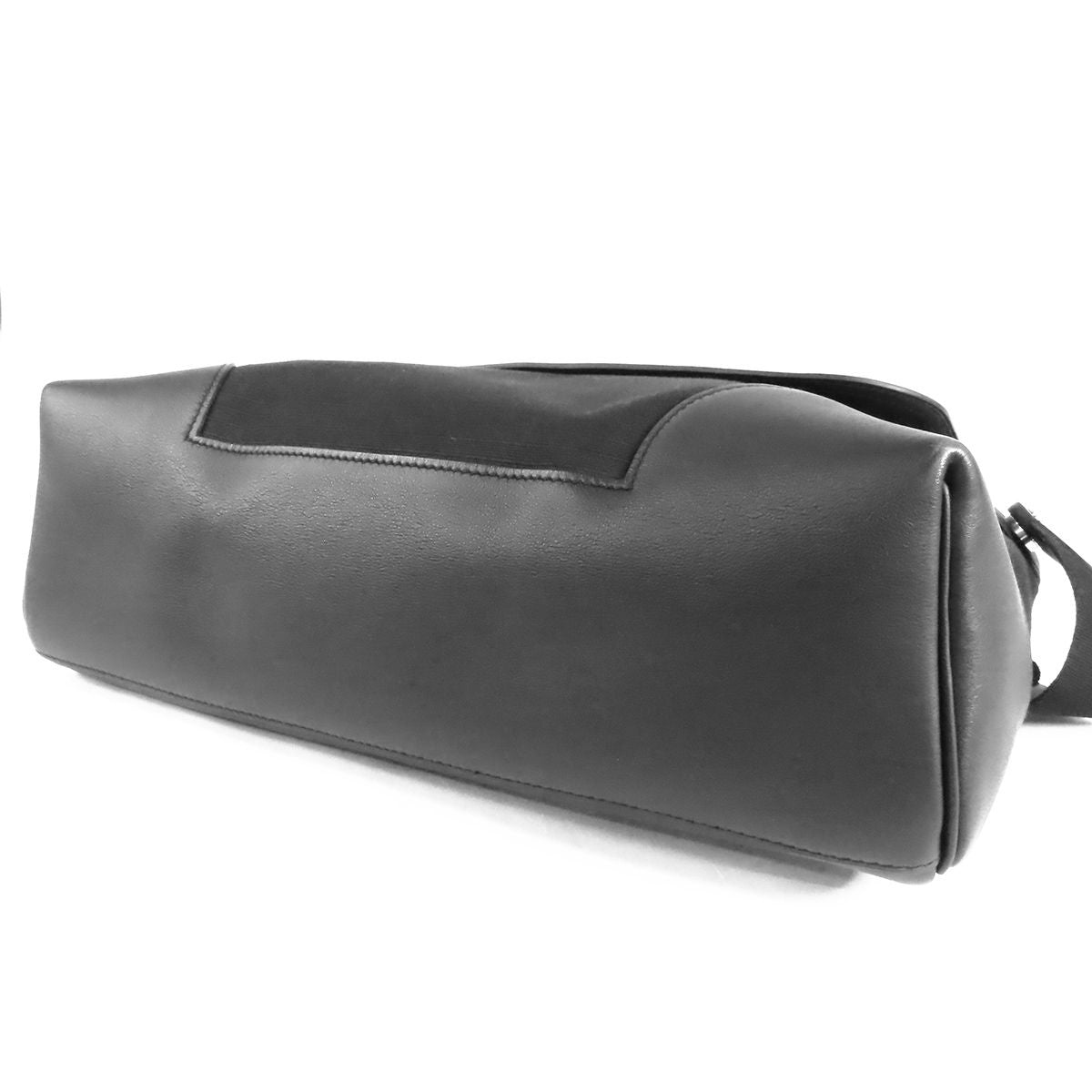 Hermes Messenger All Back Black Silver Swift Toile Bivouac Shoulder Bag — view 3