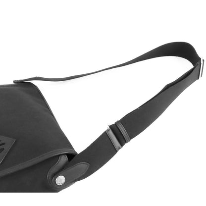 Hermes Messenger All Back Black Silver Swift Toile Bivouac Shoulder Bag — view 4