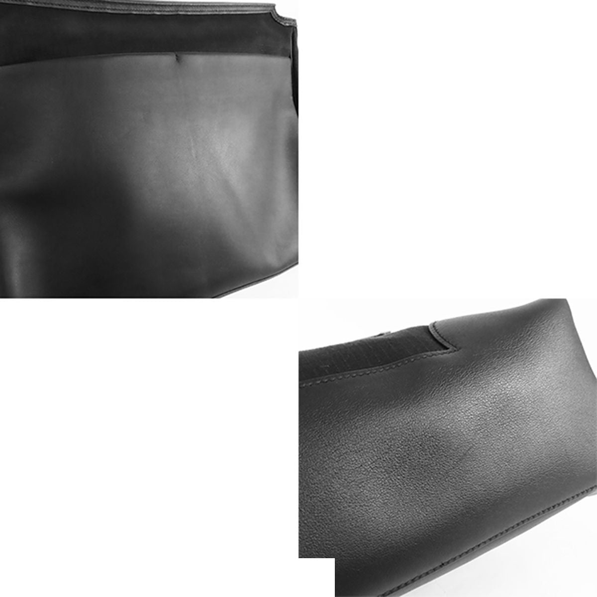 Hermes Messenger All Back Black Silver Swift Toile Bivouac Shoulder Bag — view 7