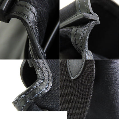 Hermes Messenger All Back Black Silver Swift Toile Bivouac Shoulder Bag — view 8