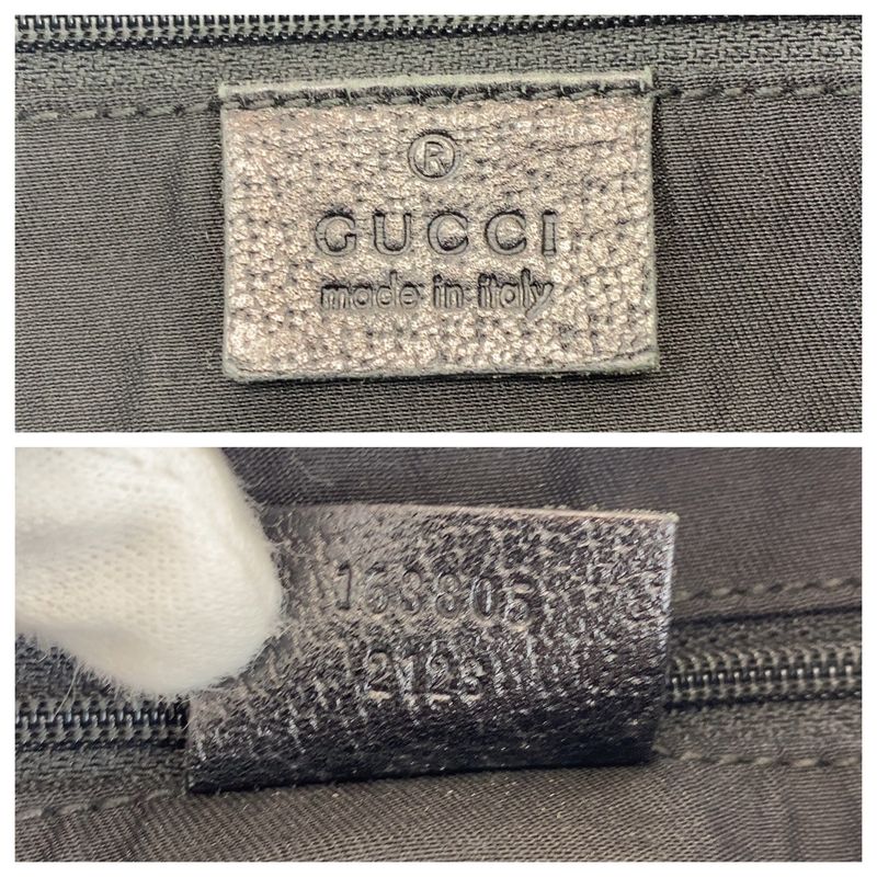 Gucci Sherry Line Princy Black GG Canvas 163805 Tote Bag Shoulder Bag Women