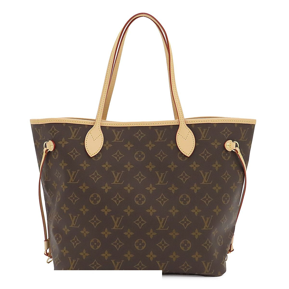 Louis Vuitton Neverfull MM Brown Rose Beige Gold Monogram Canvas Tote Bag — view 2