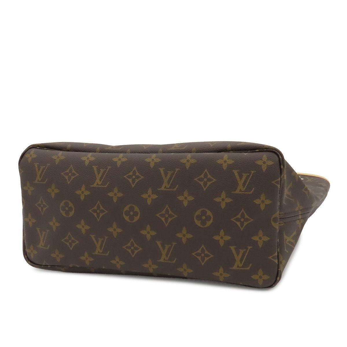 Louis Vuitton Neverfull MM Brown Rose Beige Gold Monogram Canvas Tote Bag — view 4