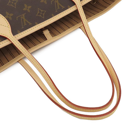 Louis Vuitton Neverfull MM Brown Rose Beige Gold Monogram Canvas Tote Bag — view 5