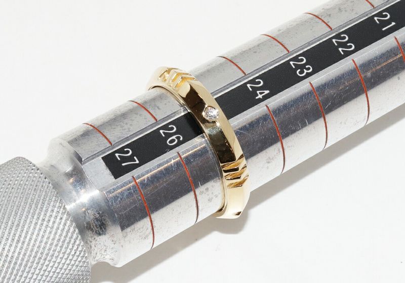 Tiffany & Co Ring 18K Yellow Gold Diamond 1P (010ct) Atlas X Closed Narrow Ring