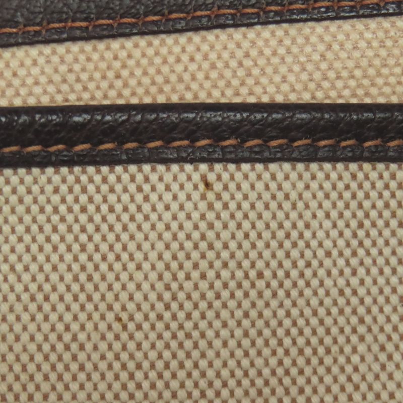 Hermes Garden Party TPM Marron Silver Hardware Handbag Toile Women