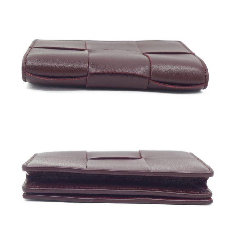Bottega Veneta 814644 Cassette Business Card Case Wallet Gdhardware Red
