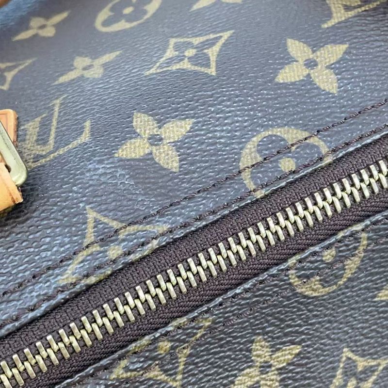 Louis Vuitton Speedy 35 Monogram Leather X PVC Brown Handbag Gold M41524