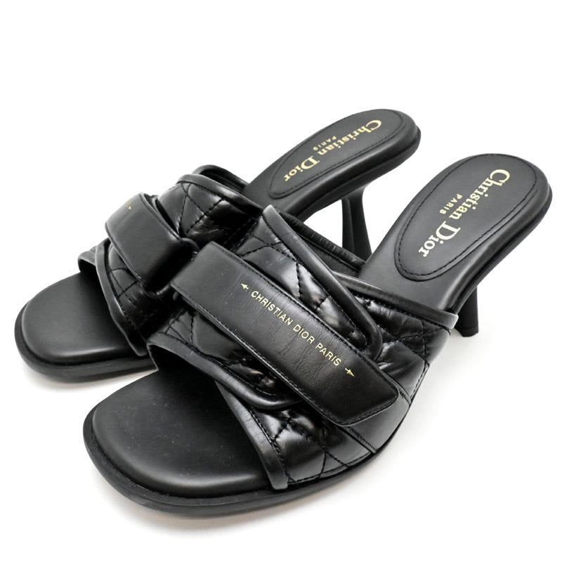 Christian Dior Size 24.5 Black Sandals