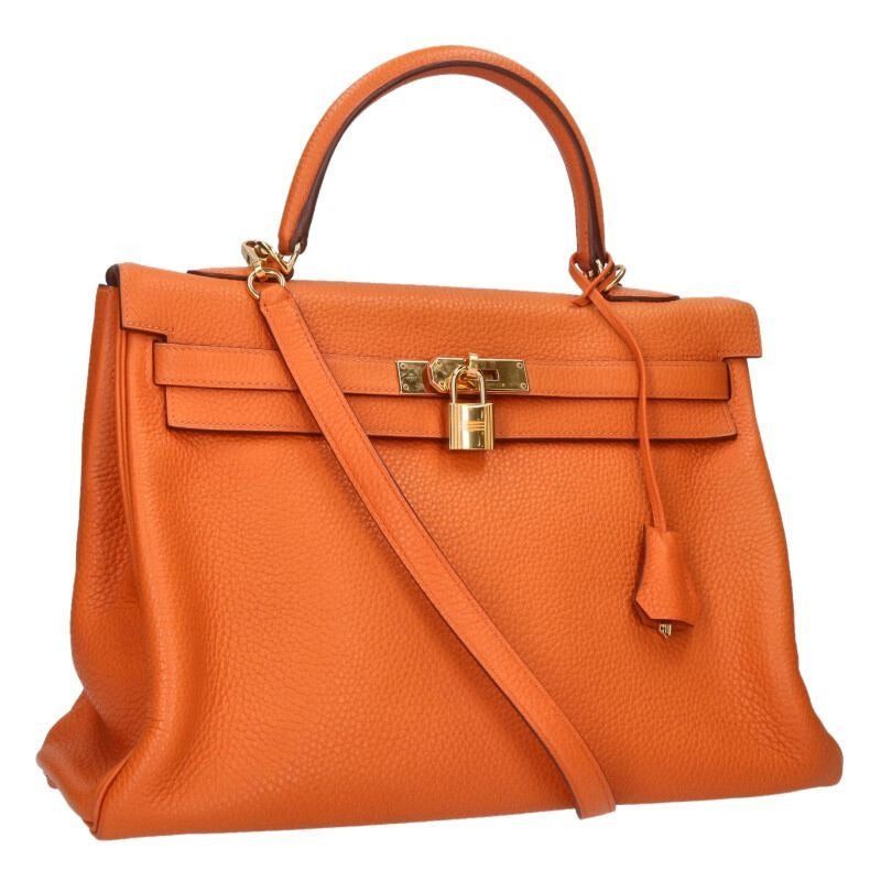 Hermes Kelly 35 Engraved Taurillon Clemence Handbag Men