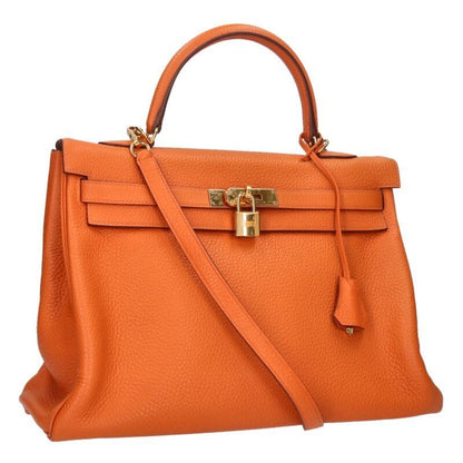 Hermes Kelly 35 Engraved Taurillon Clemence Handbag Men