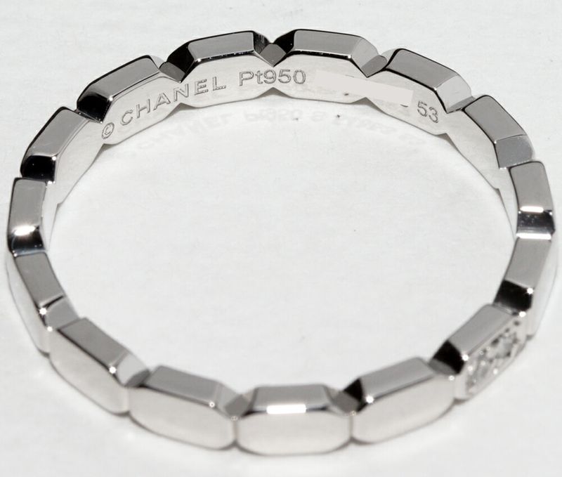 Chanel Pt950 Diamond 2P (approx 002ct) Première Promesse Wedding Ring J4003