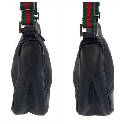 Gucci Sherry Line Black Silver Hardware Canvas 92821 Handbag Accessory Pouch