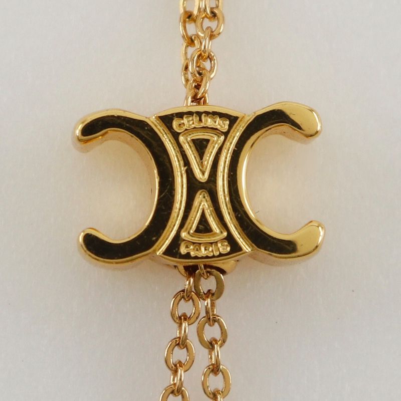 Celine Triomphe Lariat Gold Plated Ladies 6.6g Earrings