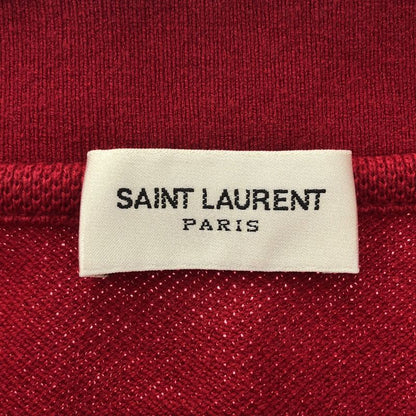 Saint Laurent Paris Cropped Short Sleeve Knit Polo Shirt 693291 Y36um 6258 Red S