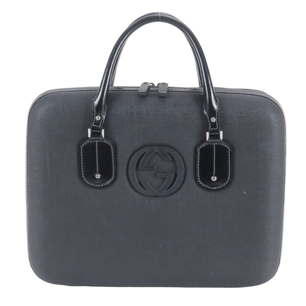 Gucci Interlocking Leather Business Document Briefcase Tote Ene